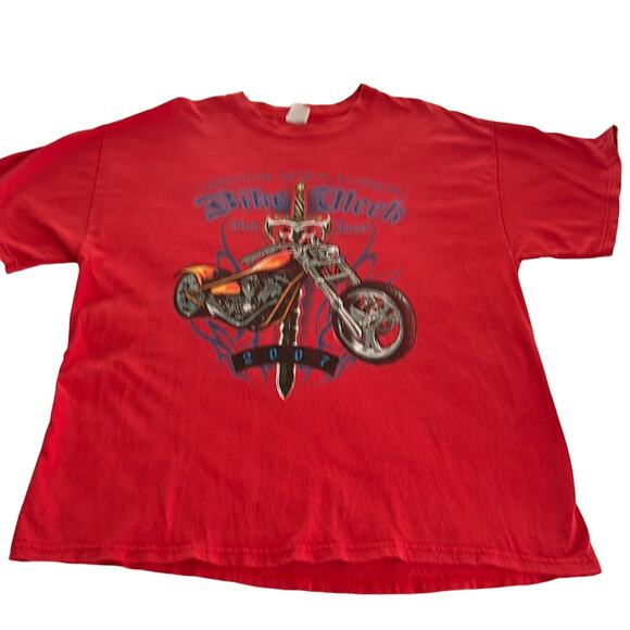 Mens size L Daytona Bike Week 2007 Vtg. Gildan short sleeve tee. Great graphics. - Picture 1 of 9